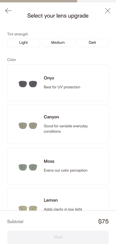 Mobile - Single Vision - Tints Rx